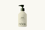 Lotion bottle labeled 'Bare Earth' by 'norai' on a white background