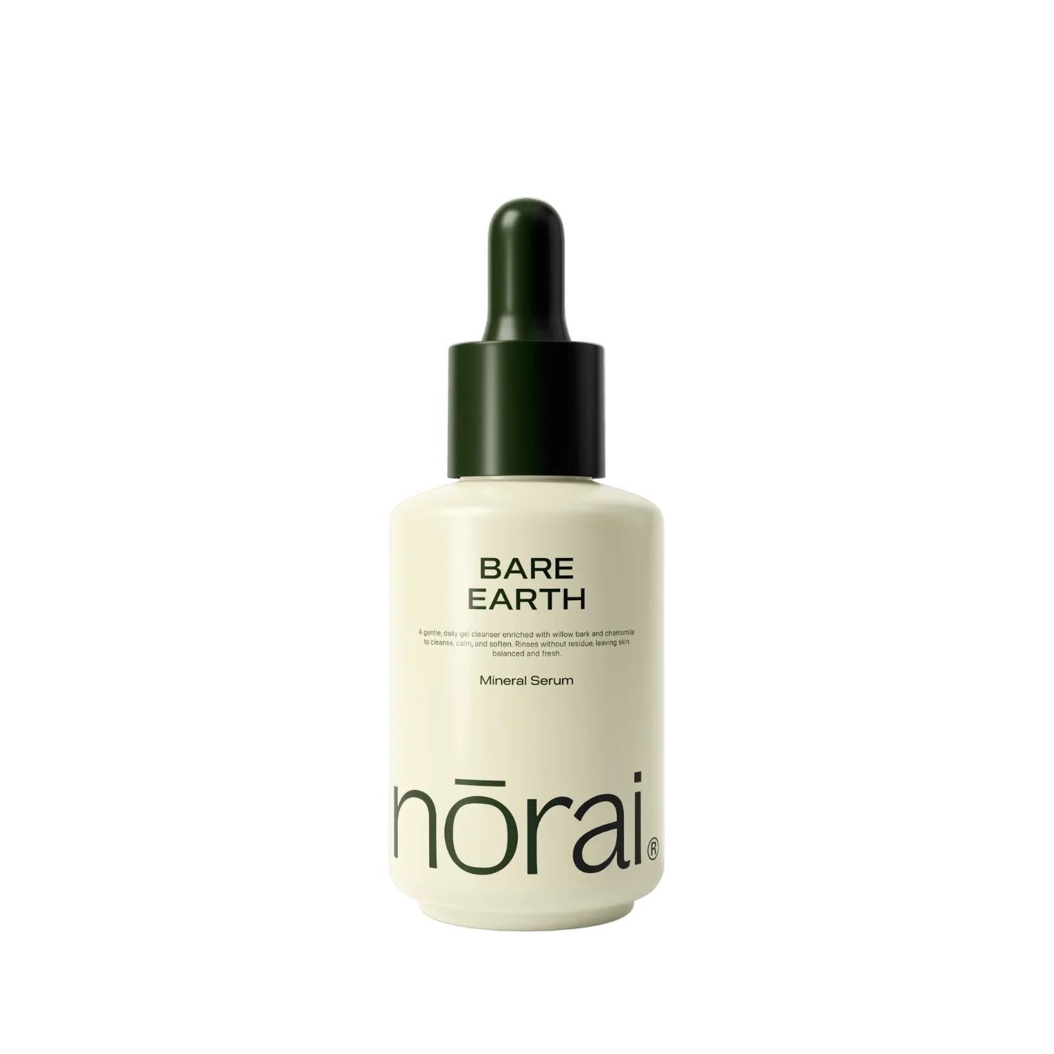 Norai skincare dropper bottle on a white background